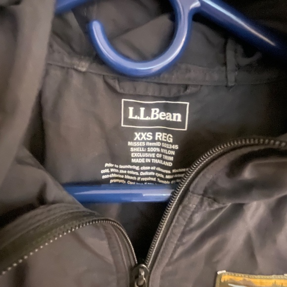 LL Bean Black Windbreaker Anorak - XXS - Picture 4 of 4